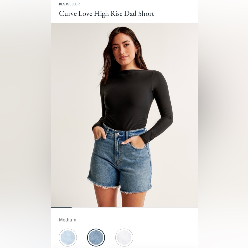 Abercrombie & Fitch Curve Love high rise Dad short